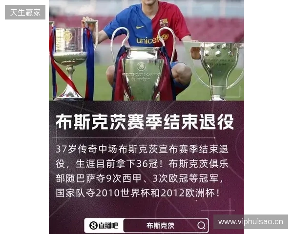 特尔施特根社媒祝贺布斯克茨：以一座冠军结束征程，太棒了